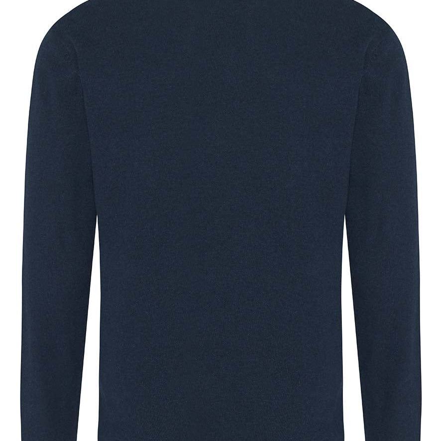Unisex Sustainable Classic Rolled Collar Crew Neck Sweatshirt - Navy
