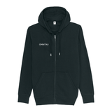 Omnitau Unisex Team Sports Organic Cotton Full Zip Hoodie - Black