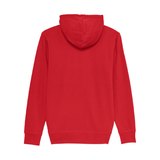 Omnitau Unisex Team Sports Organic Cotton Full Zip Hoodie - Red