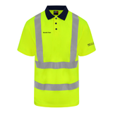 UCS Grounds Team Unisex High Visibility Polo Shirt - Yellow/Navy