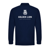 The Golden Lion Men's Long Sleeve Polo Shirt - Navy
