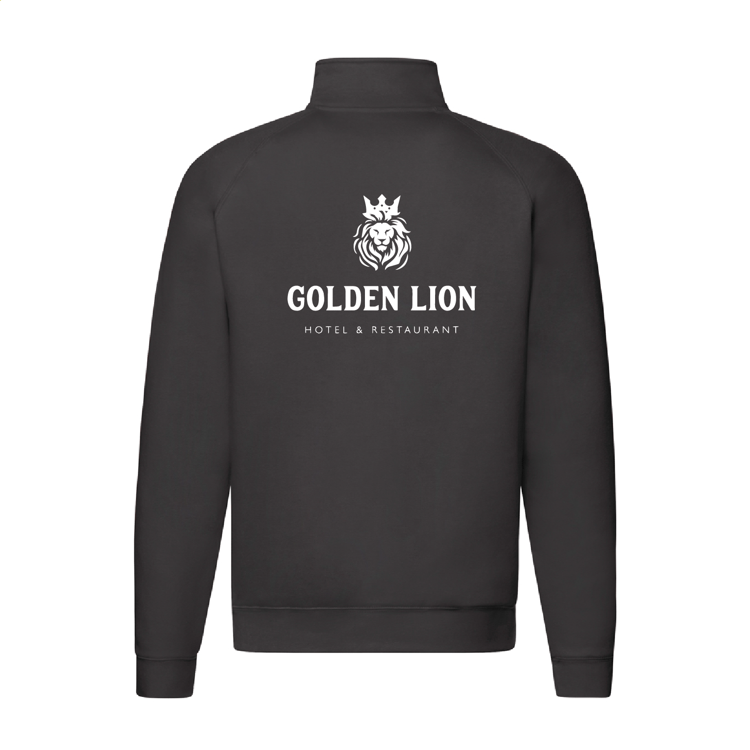 Golden Lion Hotel Unisex Quarter Zip Sweatshirt - Black
