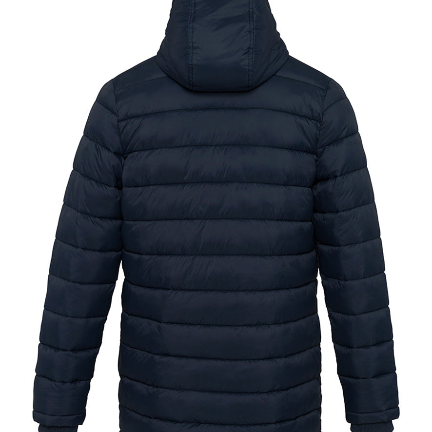 Men's Professional Lightweight Long Padded Parka Jacket - Navy