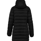 Women's Professional Lightweight Long Padded Parka Jacket - Black