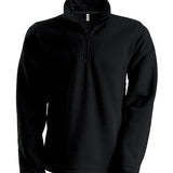 Omnitau Unisex Team Sports Quarter Zip Soft Feel Fleece - Black