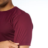 Omnitau Men's Team Sports Breathable Technical T-Shirt - Burgundy