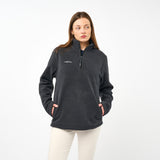 Omnitau Unisex Team Sports Quarter Zip Soft Feel Fleece - Dark Grey