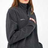 Omnitau Unisex Team Sports Quarter Zip Soft Feel Fleece - Dark Grey