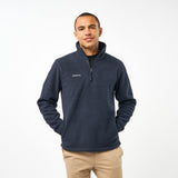 Omnitau Unisex Team Sports Quarter Zip Soft Feel Fleece - Navy