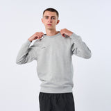 Omnitau Unisex Team Sports Crew Neck Cotton Sweatshirt - Heather Grey