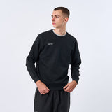 Omnitau Unisex Team Sports Crew Neck Cotton Sweatshirt - Black