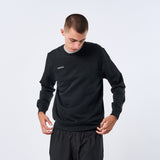 Omnitau Unisex Team Sports Crew Neck Cotton Sweatshirt - Black
