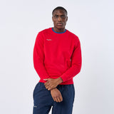 Omnitau Unisex Team Sports Crew Neck Cotton Sweatshirt - Red