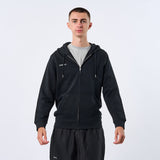 Omnitau Unisex Team Sports Organic Cotton Full Zip Hoodie - Black