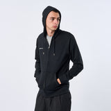 Omnitau Unisex Team Sports Organic Cotton Full Zip Hoodie - Black