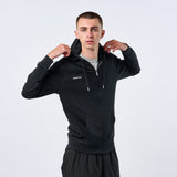 Omnitau Unisex Team Sports Organic Cotton Full Zip Hoodie - Black