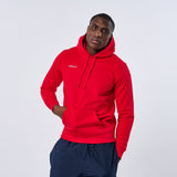 Omnitau Unisex Team Sports Organic Cotton Hoodie - Red