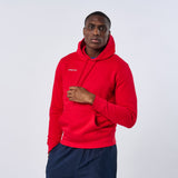 Omnitau Unisex Team Sports Organic Cotton Hoodie - Red