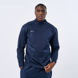 Omnitau Unisex Team Sports Quarter Zip Technical Midlayer Fleece - Navy