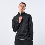 Omnitau Adult's Team Sports Quarter Zip Technical Midlayer Fleece - Black