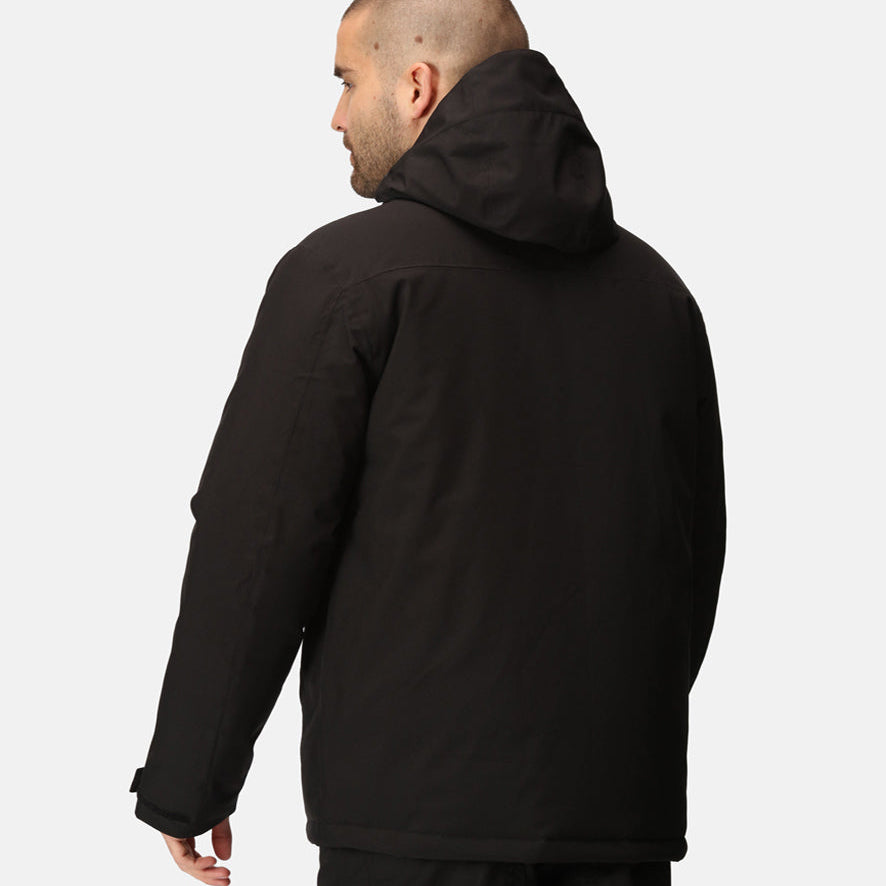 Men's Professional Recycled Insulated Waterproof Jacket - Black & Grey