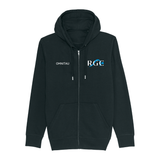 Rugby Gymnastics Club Unisex Organic Cotton Full Zip Hoodie - Black