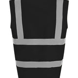 Unisex High Visibility Classic Reflective Waistcoat - Black