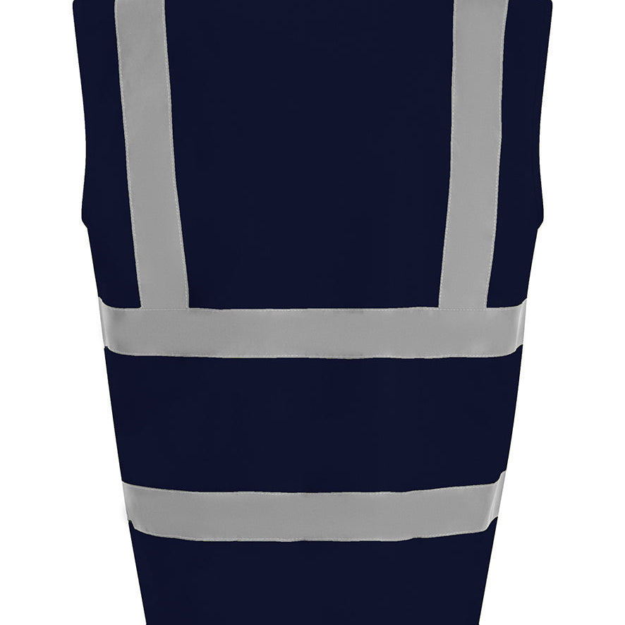 Unisex High Visibility Classic Reflective Waistcoat - Navy