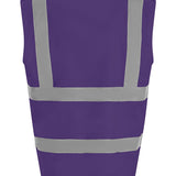 Unisex High Visibility Classic Reflective Waistcoat - Purple