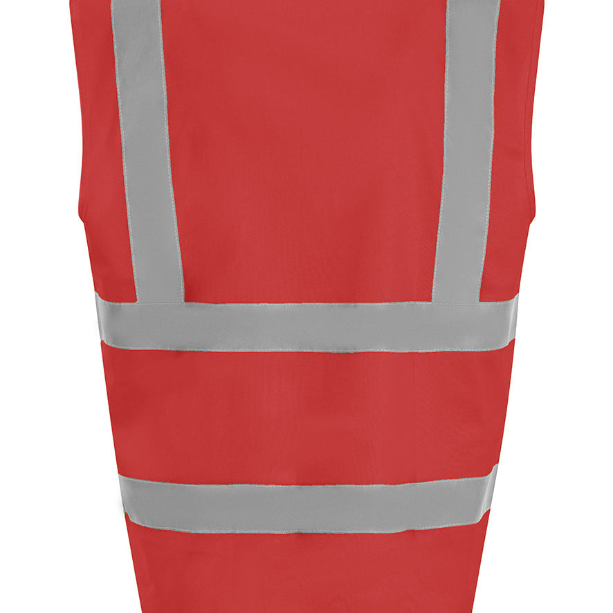 Unisex High Visibility Classic Reflective Waistcoat - Red