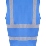 Unisex High Visibility Classic Reflective Waistcoat - Sapphire Blue