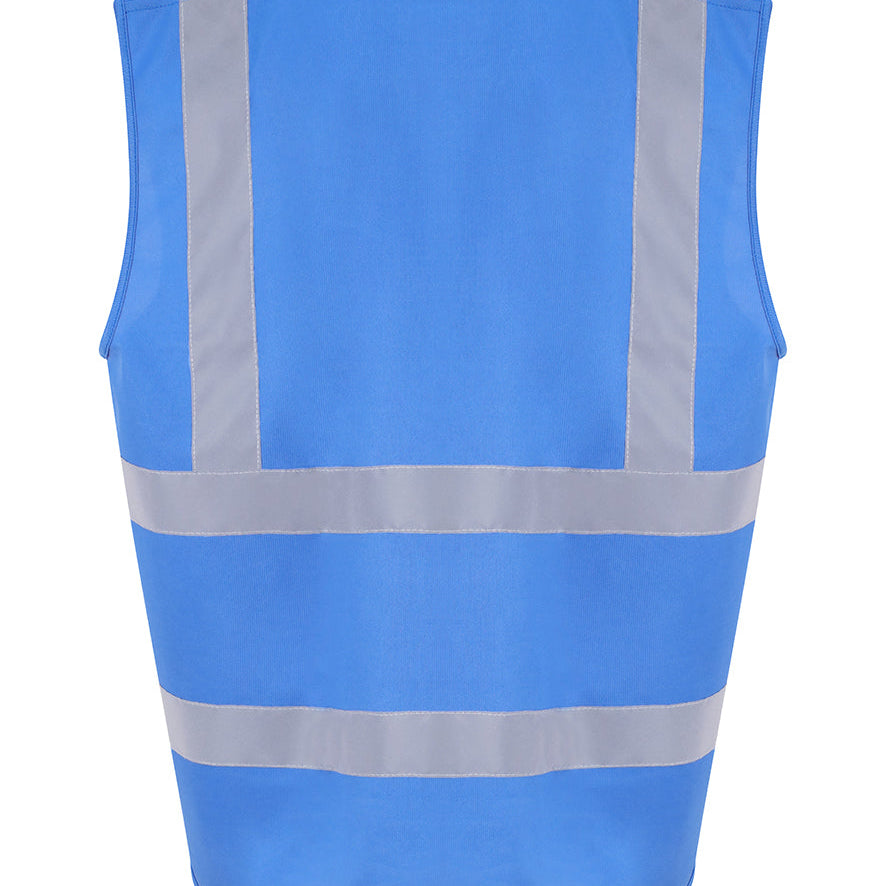 Unisex High Visibility Classic Reflective Waistcoat - Sapphire Blue