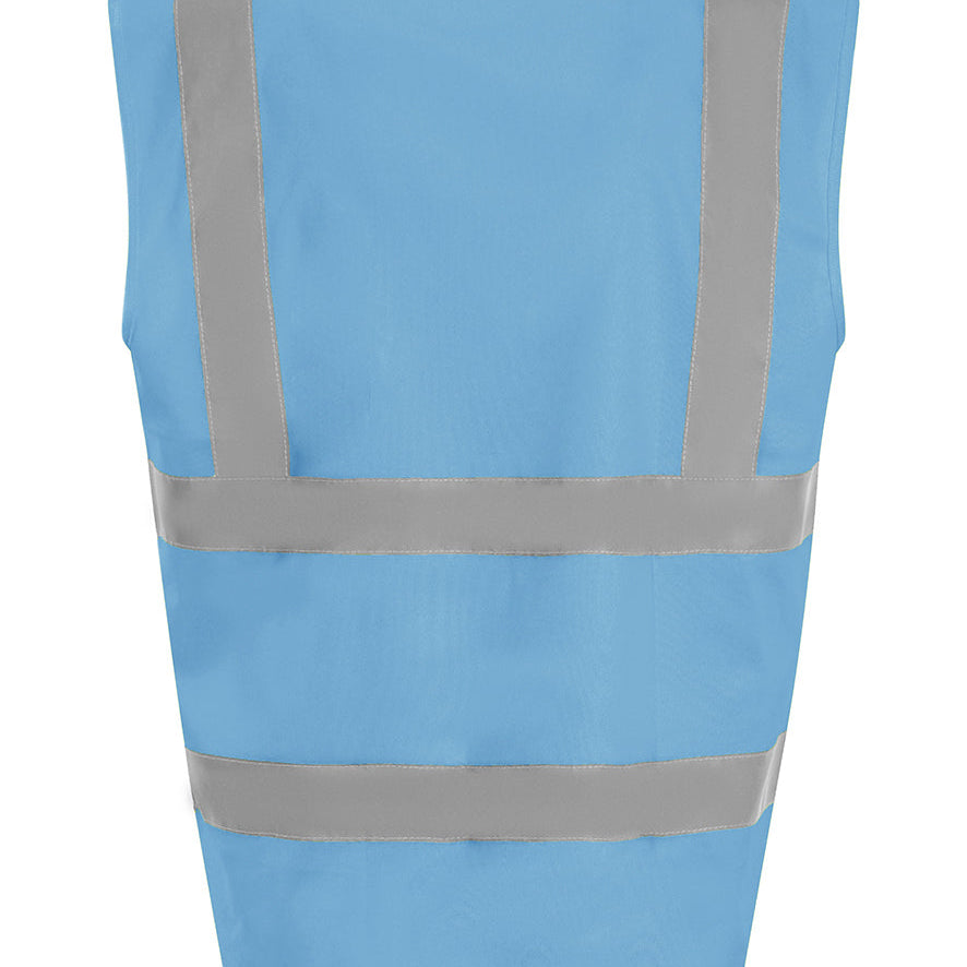 Unisex High Visibility Classic Reflective Waistcoat - Sky Blue