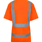Men's Professional High Visibility Polo Shirt - Orange/Navy