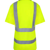 Men's Professional High Visibility Polo Shirt - Yellow/Navy