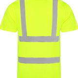Men's Premium High Visibility T-Shirt - Yellow/Navy