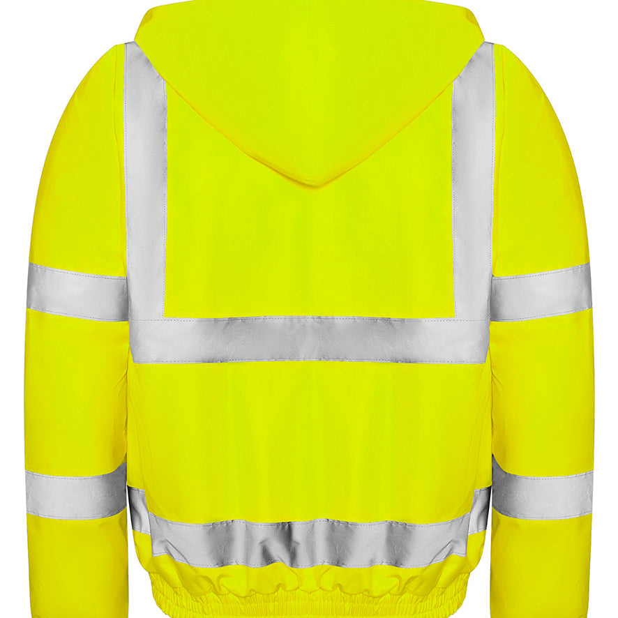 Unisex Professional High Visibility Waterproof Bomber Jacket - Yellow