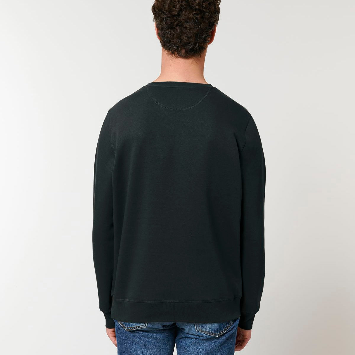 Unisex Professional Organic Cotton Crew Neck Sweatshirt - Black