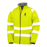 UCS Strode College Unisex Two Layer Hi Vis Soft Shell Jacket - Yellow