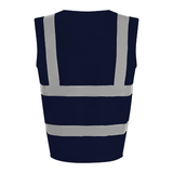 UCS Strode College Unisex High Visibility Classic Reflective Waistcoat - Navy