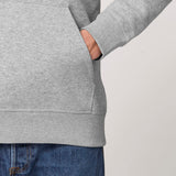 Unisex Organic Cotton Classic Hooded Sweatshirt - Heather Grey