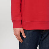 Unisex Professional Organic Cotton Crew Neck Sweatshirt - Red