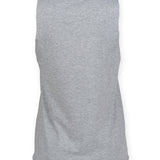 Women's Classic High Neck Raw Edge Hem Vest - Heather Grey