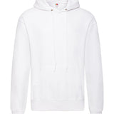 Unisex Classic Drop Shoulder Hooded Sweatshirt - White