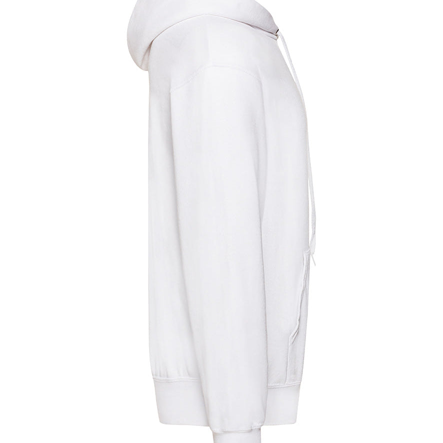 Unisex Classic Drop Shoulder Hooded Sweatshirt - White