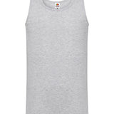 Men's 100% Cotton Classic Athletic Vest - Heather Grey