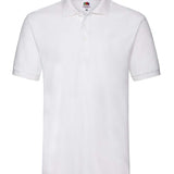 Men's Classic Cotton Short Sleeve Pique Polo Shirt - White