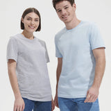 Unisex Short Sleeve Light Cotton Viscose T-Shirt - Light Grey Marl
