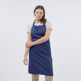 Unisex Professional Poly/Cotton Adjustable Bib Apron - Navy