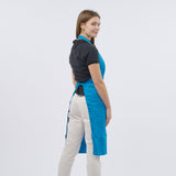 Unisex Professional Poly/Cotton Adjustable Bib Apron - Royal Blue